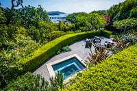 view with hot tub