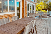 Deck with dining and sitting area