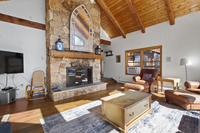 living room with fireplace