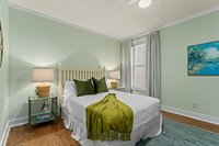 This second bedroom comes with a closet for clothes and a TV for unwinding before bed. There is a bathroom just outside the doorway.
| Emerald Palm by Boutiq Luxury Vacation Rentals | Miramar Beach, Florida
