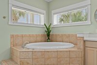 Next to the upstairs primary bedroom is this bunkroom which provides 4 standard size beds.
| Emerald Palm by Boutiq Luxury Vacation Rentals | Miramar Beach, Florida