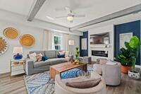 The living room is the perfect place to relax and hang out with friends or have a movie night by the fire.
| White Sands by Boutiq Luxury Vacation Rentals | Destin, Florida