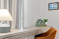 The downstairs ensuite bathroom features twin sinks and plenty of lighting.
| White Sands by Boutiq Luxury Vacation Rentals | Destin, Florida The downstairs ensuite bathroom features twin sinks and plenty of lighting.
| White Sands by Boutiq Luxury Vacation Rentals | Destin, Florida