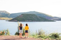 Children overlooking   Lac du Salagou Large Children overlooking   Lac du Salagou Large