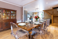 Dining at the cottage at Les Chouettes Dining at the cottage at Les Chouettes