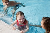 Family in the Pool web